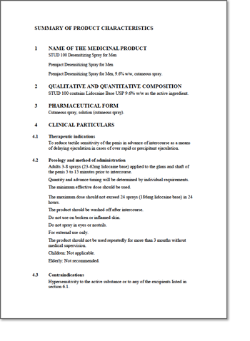 Summary of product characteristics